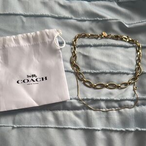Coach Gold-Tone Chain Necklace